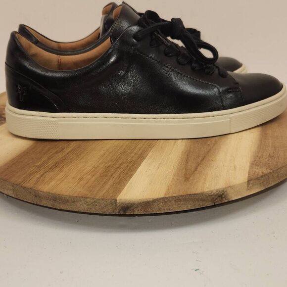 Frye Ivy Leather Lace Up Sneakers Women's Size 7.5 M Black